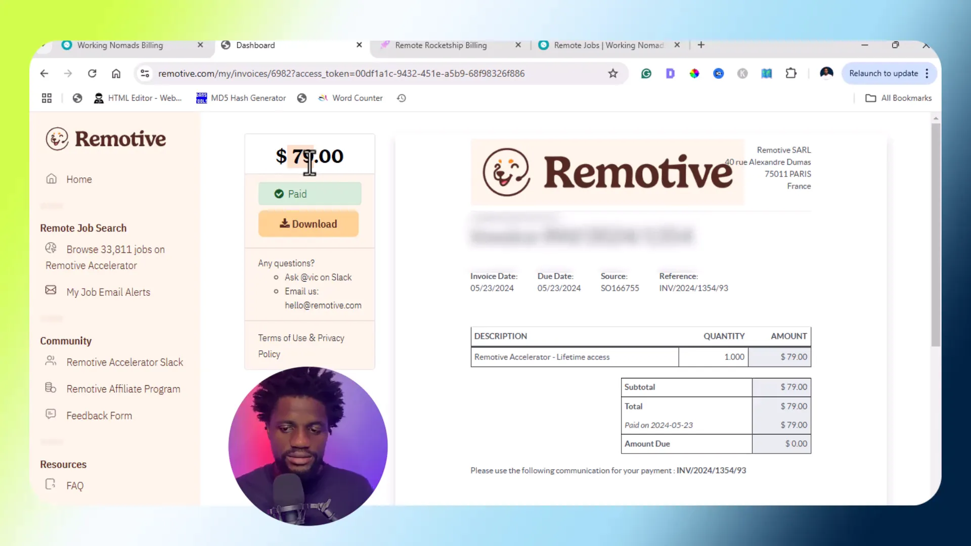 User interface comparison of job boards
